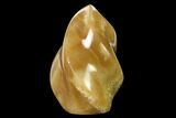 Polished, Brown Calcite Flame - Madagascar #149626-1